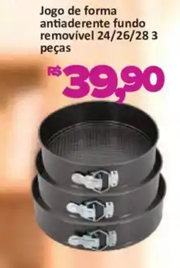 Supermercados Savegnago Jogo de forma antiaderente fundo removível oferta