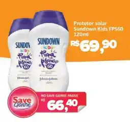 Supermercados Savegnago Protetor solar Sundown Kids FPS60 oferta