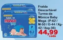 Chama Supermercados Fralda descartável turma da mônica baby mega oferta