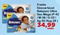 Chama Supermercados Fraldas descartáveis ultra babysec mega oferta