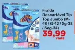 Chama Supermercados Fralda Descartável Tip Top Jumbo oferta