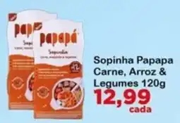 Chama Supermercados Sopinha papapa carne, arroz & legumes oferta