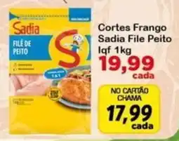 Chama Supermercados Cortes Frango Sadia File Peito oferta