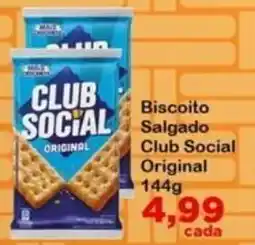 Chama Supermercados Biscoito salgado club social original oferta