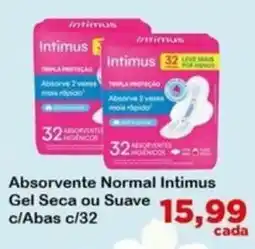 Chama Supermercados Absorvente normal intimus gel seca ou suave oferta