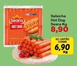 Chama Supermercados Salsicha Hot Dog Seara oferta