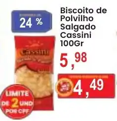 Federzoni Supermercados Biscoito de Polvilho Salgado Cassini oferta