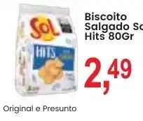 Federzoni Supermercados Biscoito Salgado Sol Hits oferta