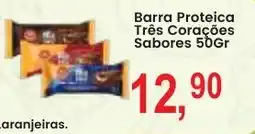 Federzoni Supermercados Barra Proteica Três Corações Sabores oferta