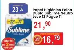 Federzoni Supermercados Papel Higiênico Folha Dupla Sublime Neutro oferta