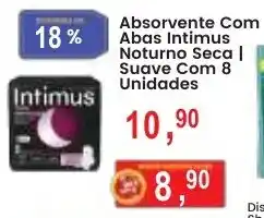 Federzoni Supermercados Absorvente Con Abas Intimus Noturno Seca Suave Com 8 Unidades oferta