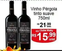 Maby Supermercados Vinho Pérgola tinto suave oferta