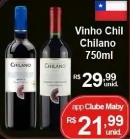 Maby Supermercados Vinho Chil Chilano oferta