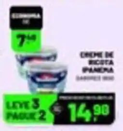 Supermercado Cubatao creme de ricota spana sabor mix oferta