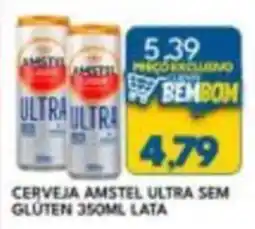 Rancho Bom Supermercados Cerveja amstel ultra sem gluten oferta