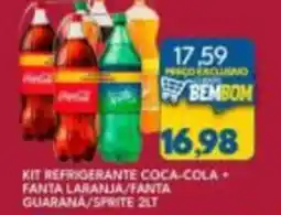 Rancho Bom Supermercados Kit refrigerante coca-cola + fanta laranja/fanta guaraná/sprite 2lt oferta