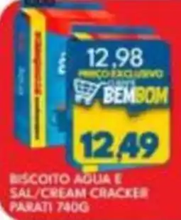 Rancho Bom Supermercados Biscoito agua e sal/cream cracker oferta