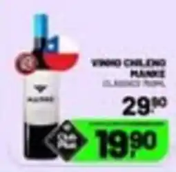 Supermercado Cubatao Vinho chileno manke classics tinto oferta