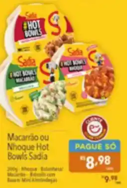 Supermercados Condor Macarrão ou Nhoque Hot Bowls Sadia oferta