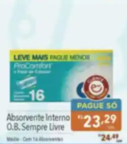 Supermercados Condor Absorvente interno o.b. sempre livre oferta