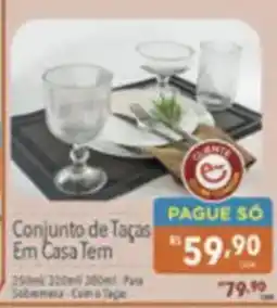 Supermercados Condor Conjunto de Taças Em Casa Tem oferta