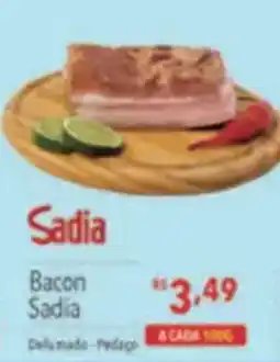 Supermercados Condor Bacon Sadia oferta