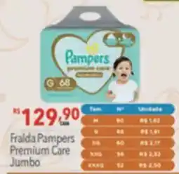 Supermercados Condor Fralda Pampers Premium Care Jumbo oferta