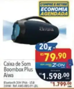 Supermercados Condor Caixa de Som Boombox Plus Aiwa oferta