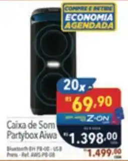 Supermercados Condor Caixa de Som Partybox Aiwa oferta