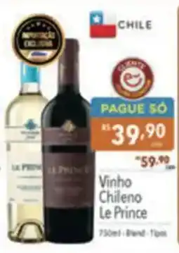Supermercados Condor Vinho Chileno Le Prince oferta