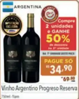 Supermercados Condor Vinho Argentino Progreso Reserva oferta