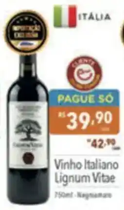 Supermercados Condor Vinho Italiano Lignum Vitae oferta