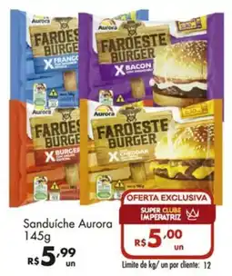 Supermercados Imperatriz Sanduíche aurora oferta