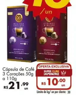 Supermercados Imperatriz Cápsula de Café 3 Corações oferta
