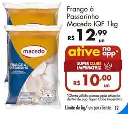 Supermercados Imperatriz Frango à Passarinho Macedo IQF oferta