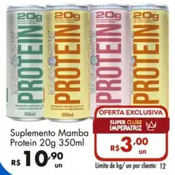 Supermercados Imperatriz Suplemento Mamba Protein 20 g oferta