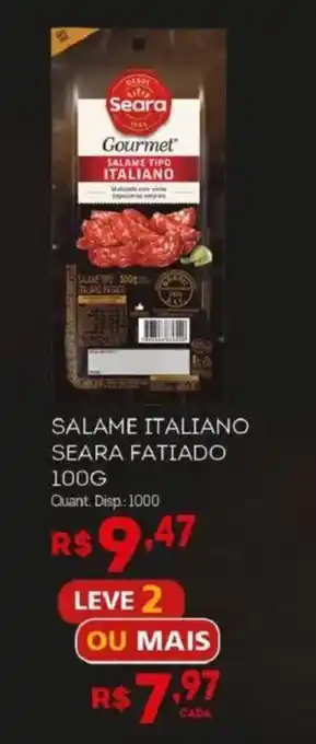 Salame italiano seara fatiado