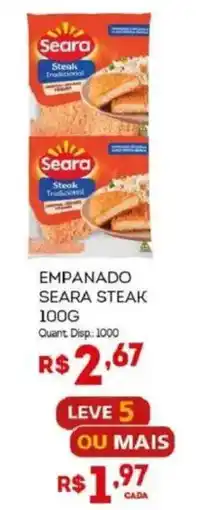 Bistek Supermercados empanado seara steak oferta