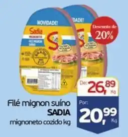 Cometa Supermercados Filé mignon suíno sadia mignoneto cozido kg oferta