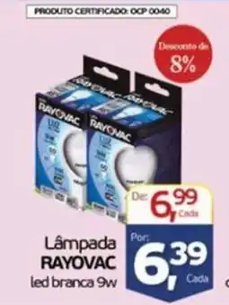 Cometa Supermercados Lâmpada rayovac led branca 9w oferta