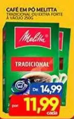 Novo Mix Café em pó melitta tradicional ou extra forte oferta