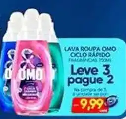 Novo Mix Lava Roupa Omo Ciclo Rápido oferta