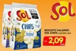 Novo Mix Biscoito salgado sol chips sabor original oferta