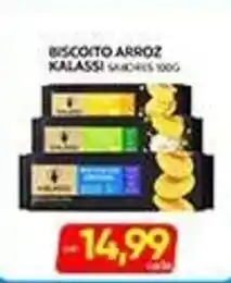 Novo Mix Biscoito arroz kalassi sabores 100g oferta