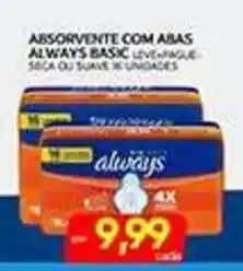 Novo Mix Absorvente com abas always basic oferta
