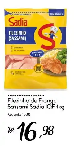 Giassi Supermercados Filezinho de frango sassami sadia iqf oferta
