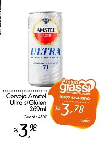 Cerveja Amstel Ultra s/glúten