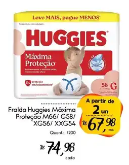 Giassi Supermercados Fralda Huggies Máxima Proteção oferta