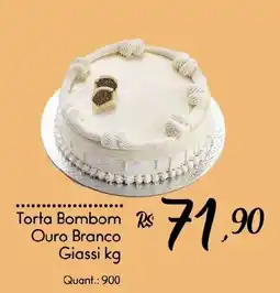 Giassi Supermercados Torta Bombom Ouro Branco Giassi kg oferta