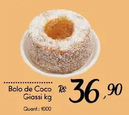 Giassi Supermercados Bolo de Coco oferta